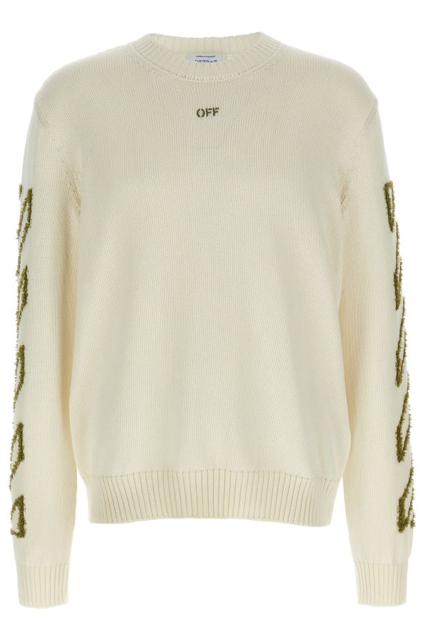 Off-White Diag Outline Sweater - Beige