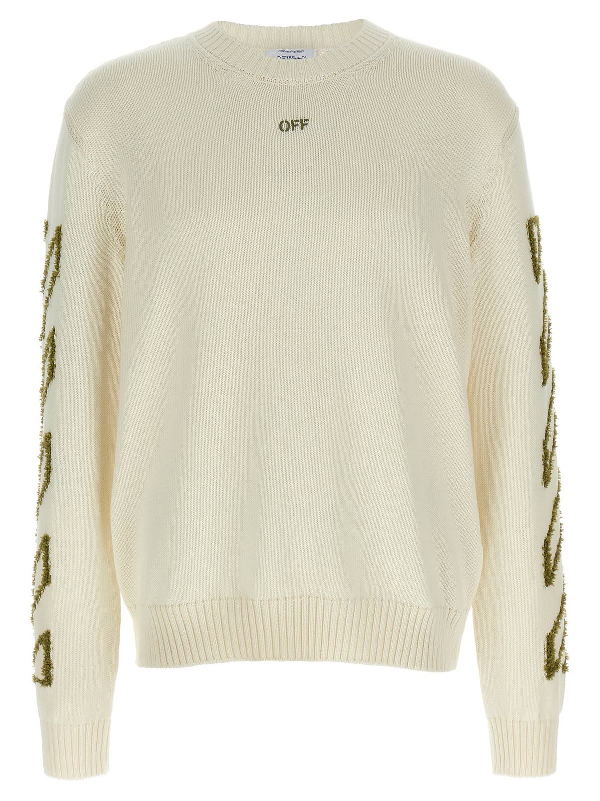 Off-White Diag Outline Sweater - Beige - Image 1 of 5