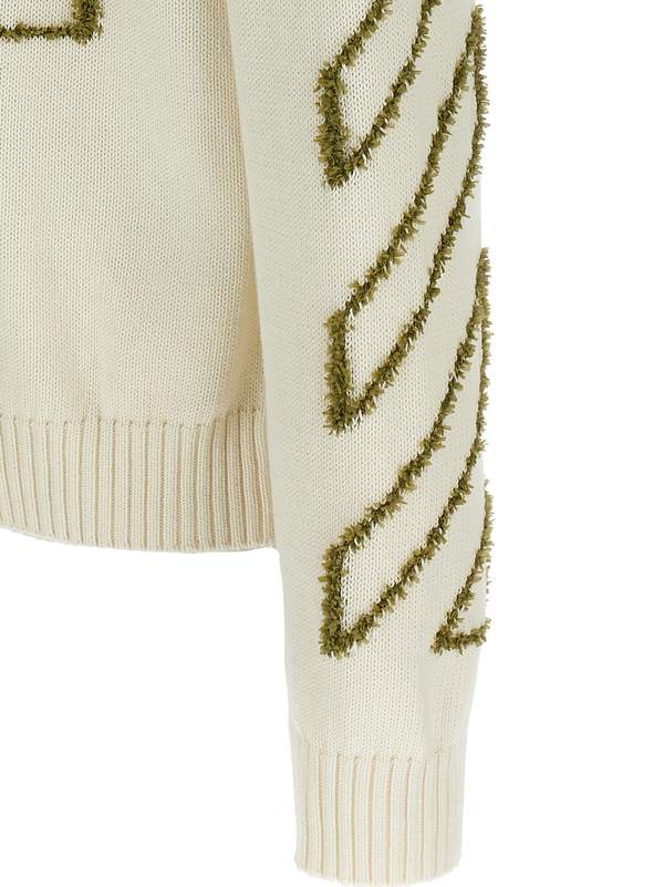 Off-White Diag Outline Sweater - Beige