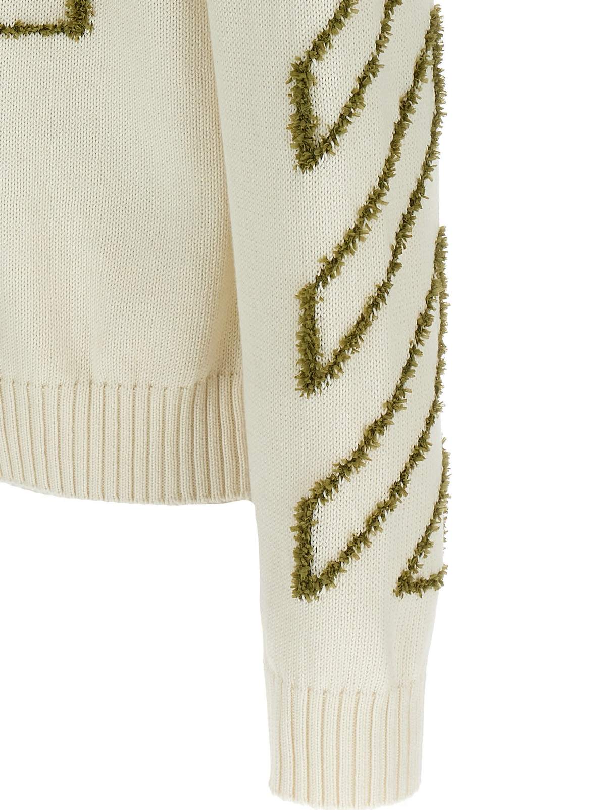 Off-White Diag Outline Sweater - Beige - Image 5 of 5