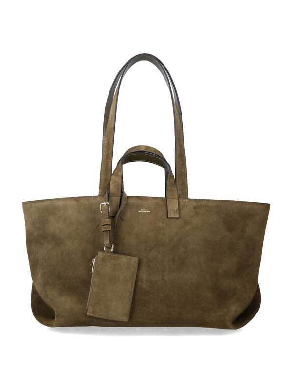 A.P.C. Le Drummer Suede Bag - Dark Khaki