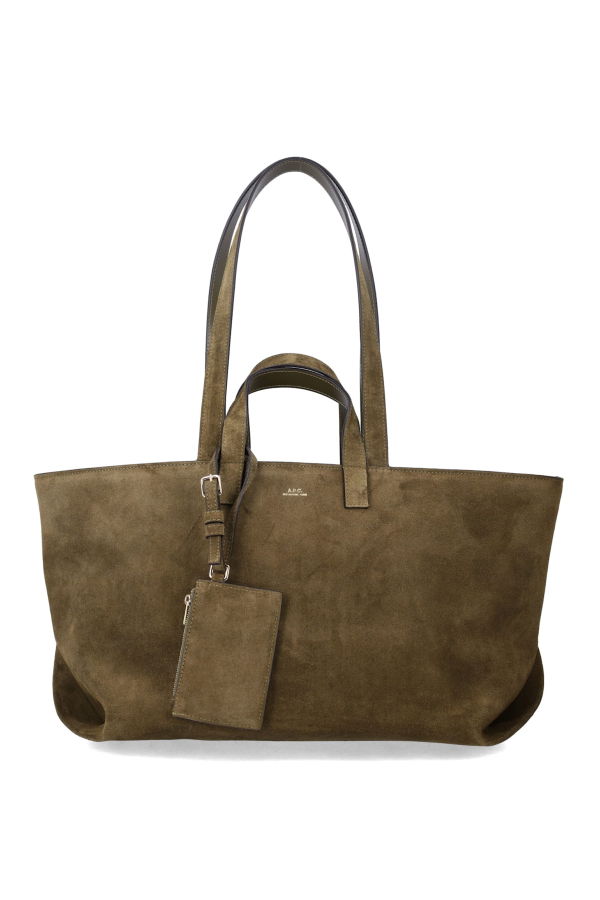A.P.C. Le Drummer Suede Bag - Dark Khaki