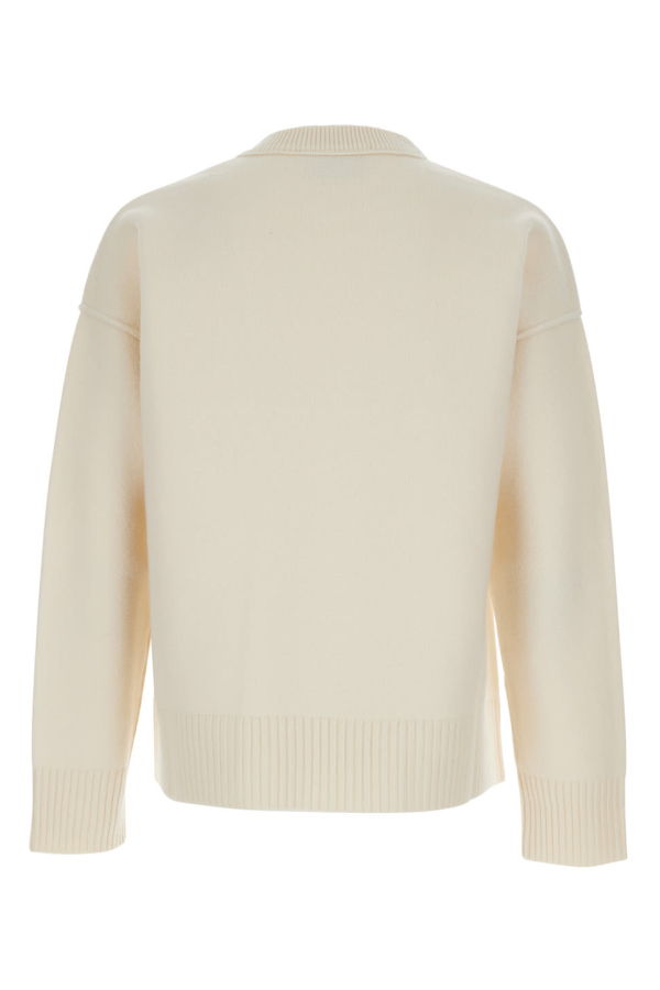 Ami Alexandre Mattiussi Crewneck with ADC Embroidery Sweater - White