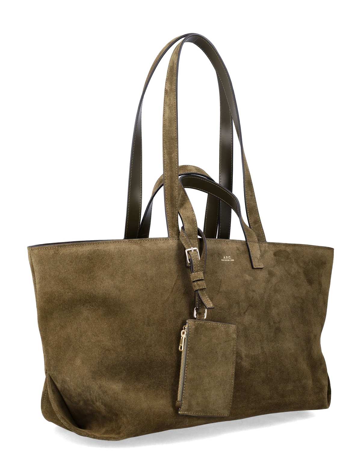 A.P.C. Le Drummer Suede Bag - Dark Khaki - Image 2 of 3