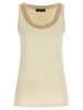 Fabiana Filippi Tweed Insert Top - Beige - Thumbnail 1