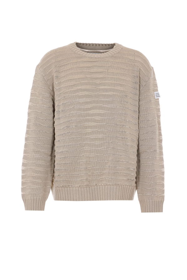 MM6 Maison Margiela Distressed Sweater - Beige