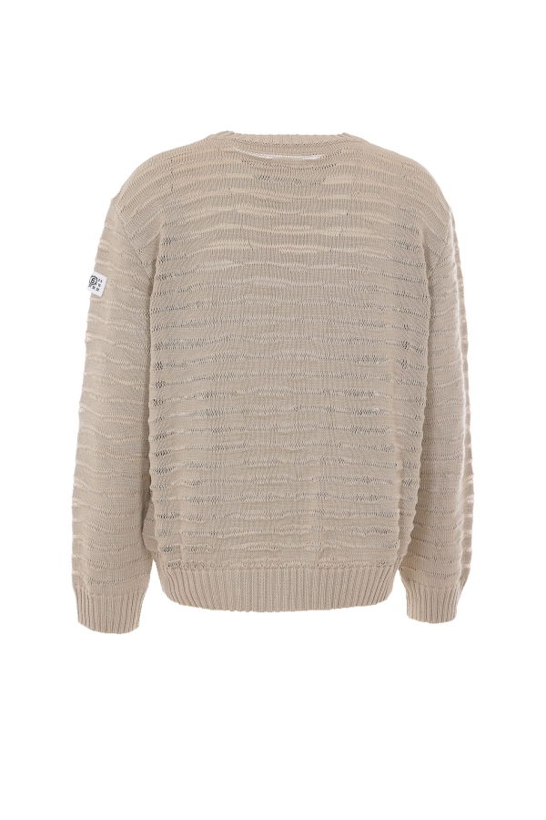 MM6 Maison Margiela Distressed Sweater - Beige