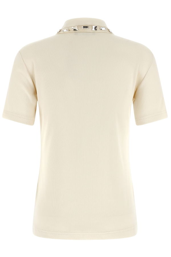 Fabiana Filippi Crystal Collar Polo Shirt - Beige