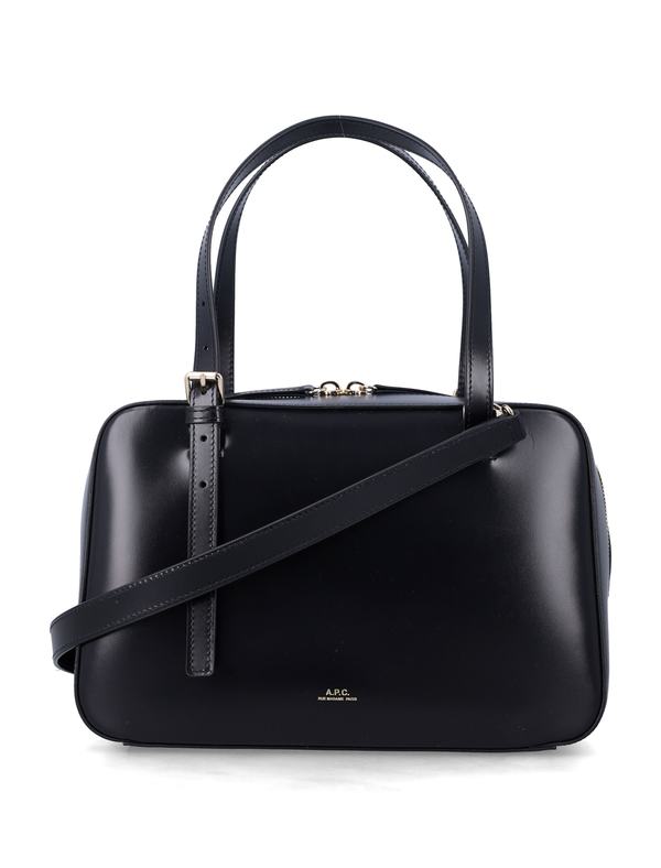 A.P.C. Virginie Leather Box Bag - Black