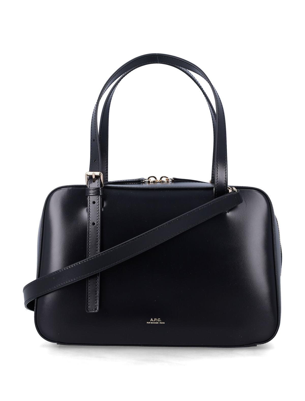 A.P.C. Virginie Leather Box Bag - Black - Image 1 of 3