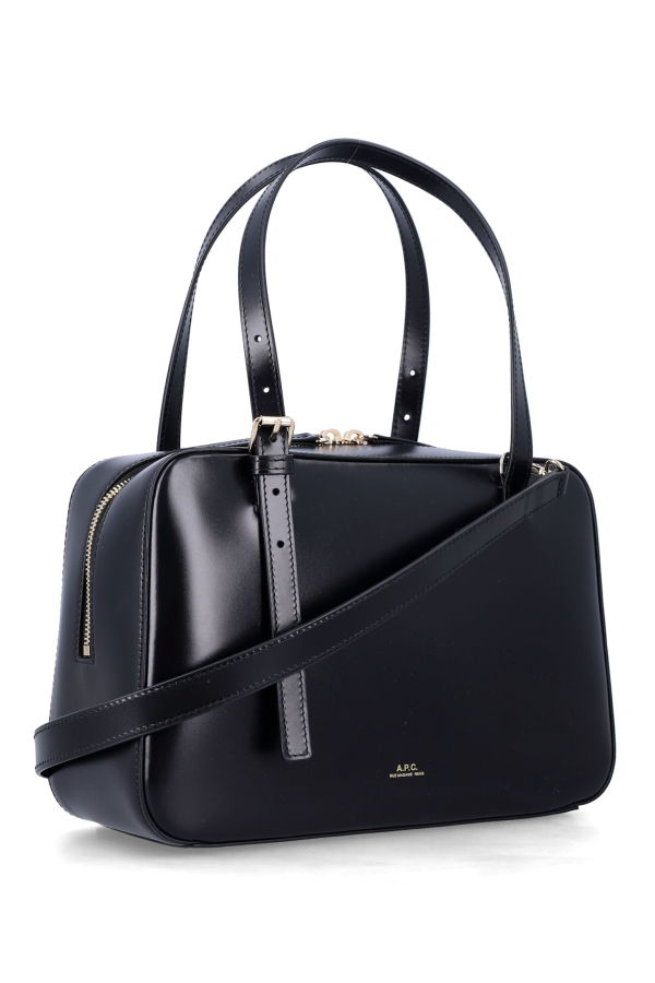 A.P.C. Virginie Leather Box Bag - Black