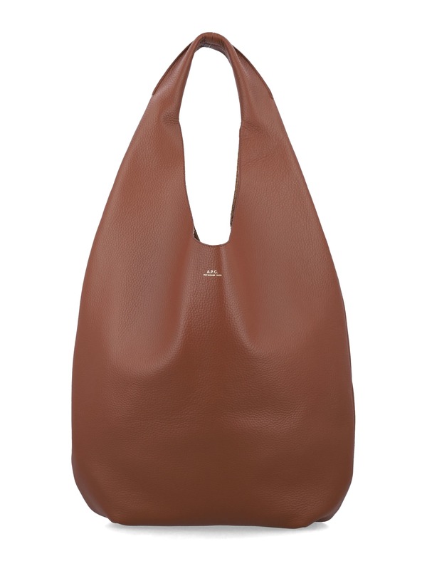 A.P.C. Le Neige Grained Leather Handbag - Hazelnut