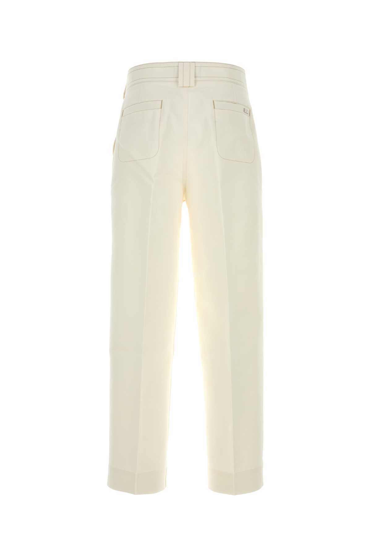 Ami Alexandre Mattiussi White Cotton Baggy Pant - Blanccreme - Image 2 of 2