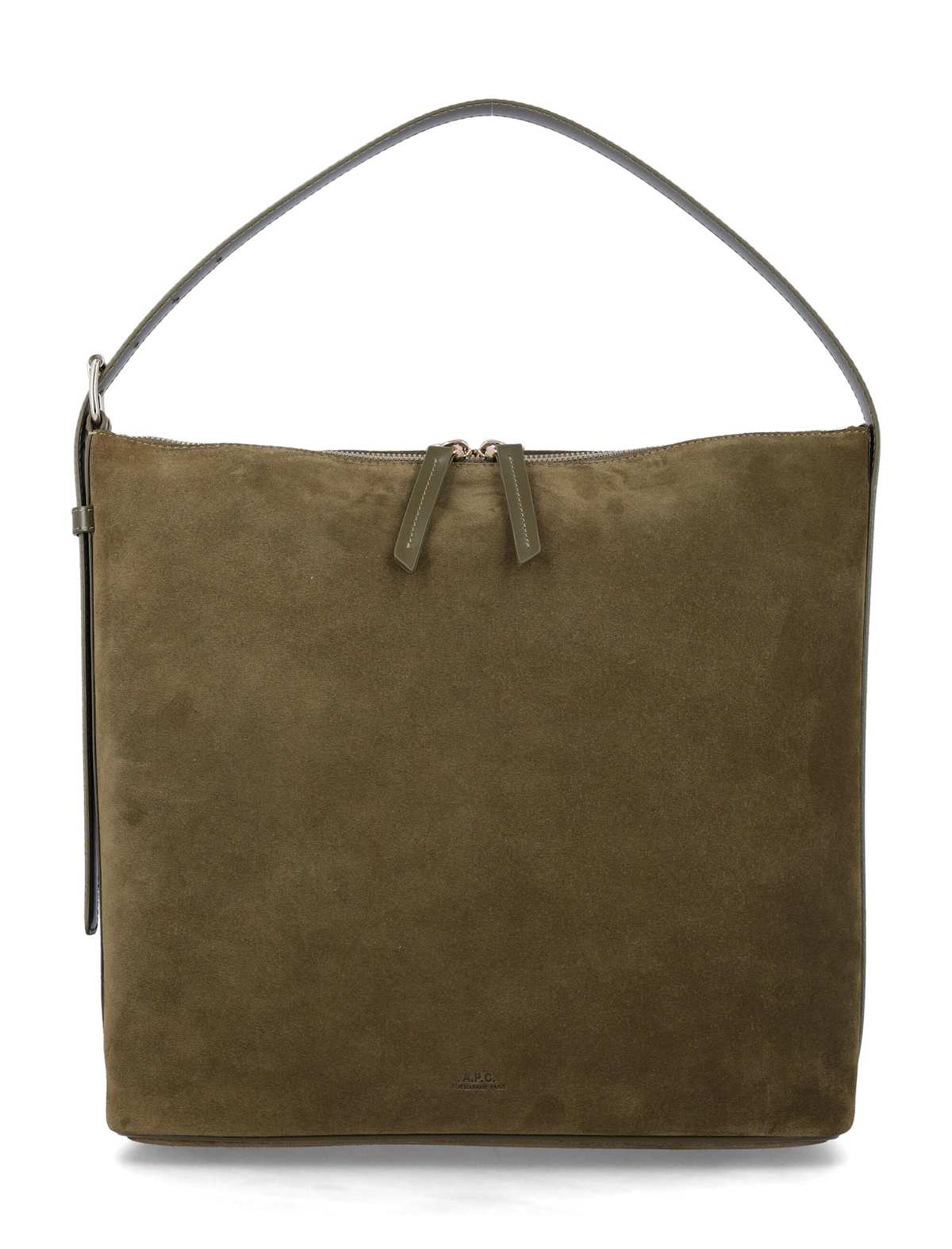 A.P.C. Vera Leather Shoulder Bag With Adjustable Strap - Dark Khaki - Image 1 of 3