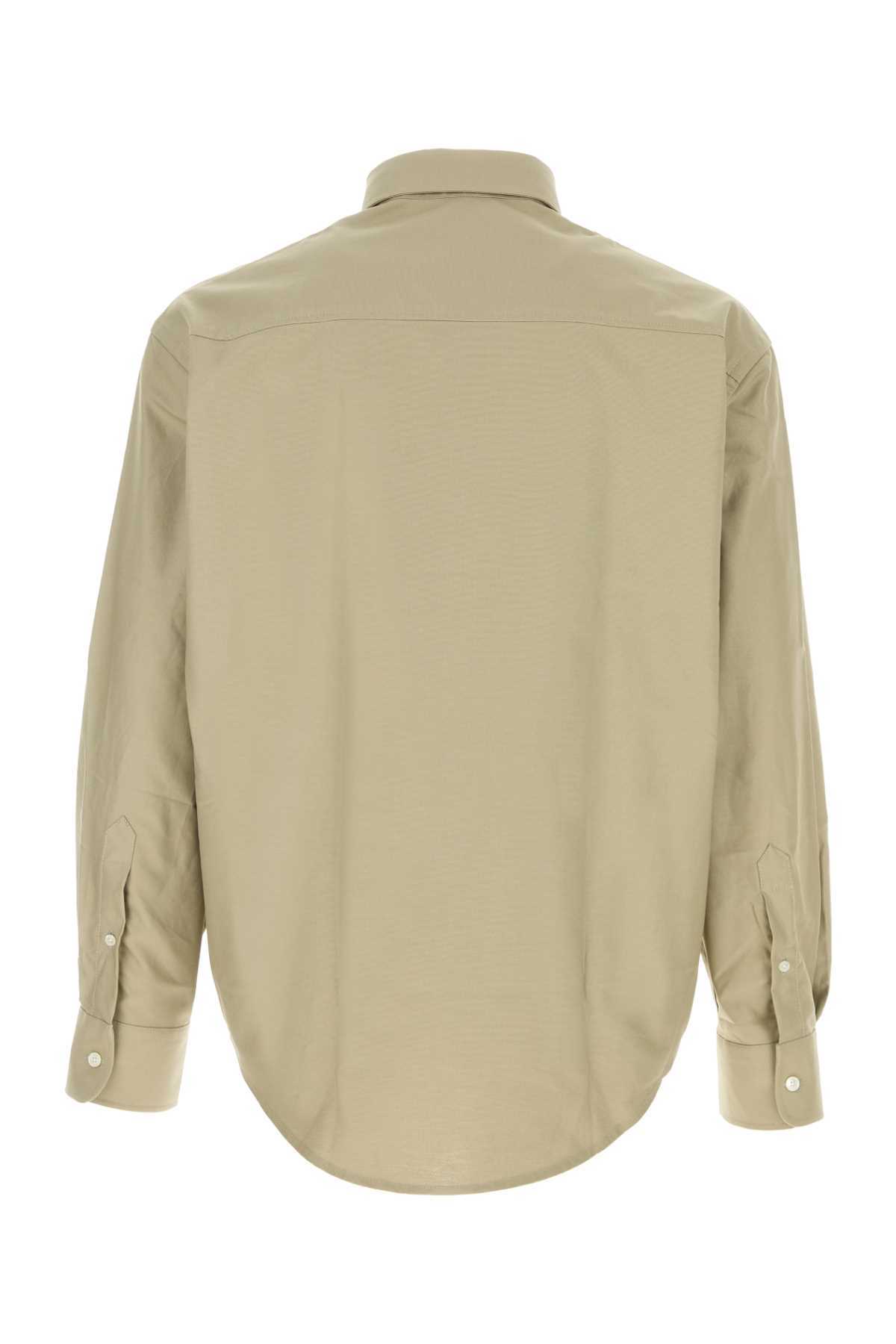 Ami Alexandre Mattiussi Sage Green Oxford Oversize Shirt - Beige Taupe - Image 2 of 2