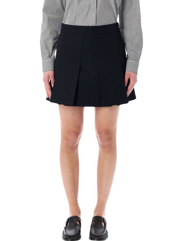 A.P.C. Pleated Skirt - Dark Navy