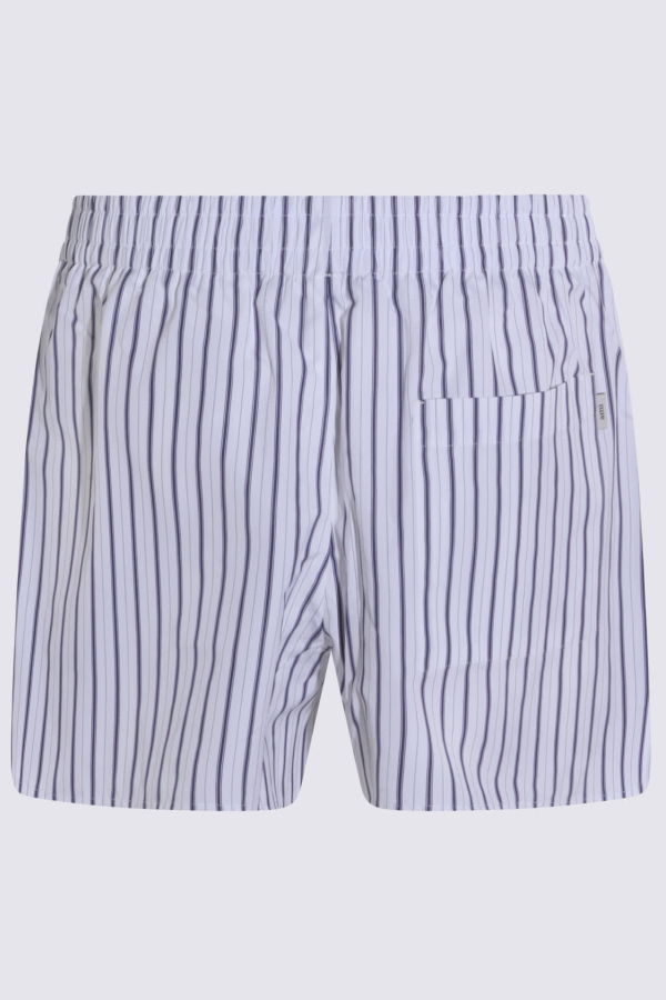 Ami Alexandre Mattiussi Cotton Shorts - White/Blue