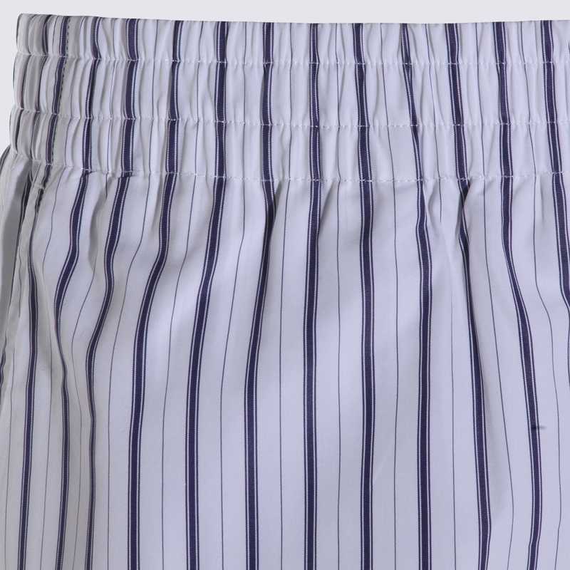 Ami Alexandre Mattiussi Cotton Shorts - White/Blue