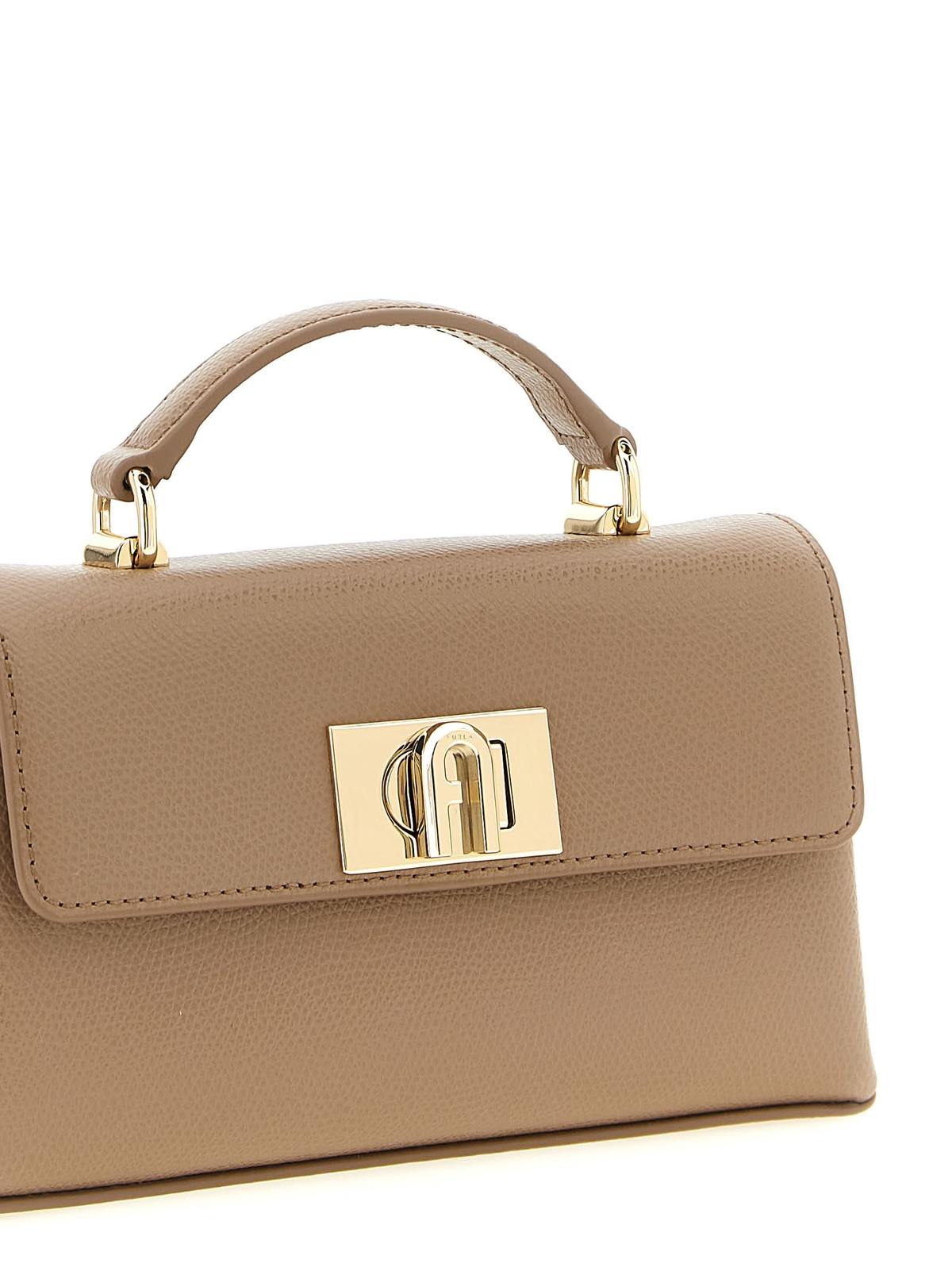 Furla 1927 Mini Crossbody Bag - Beige - Image 3 of 4