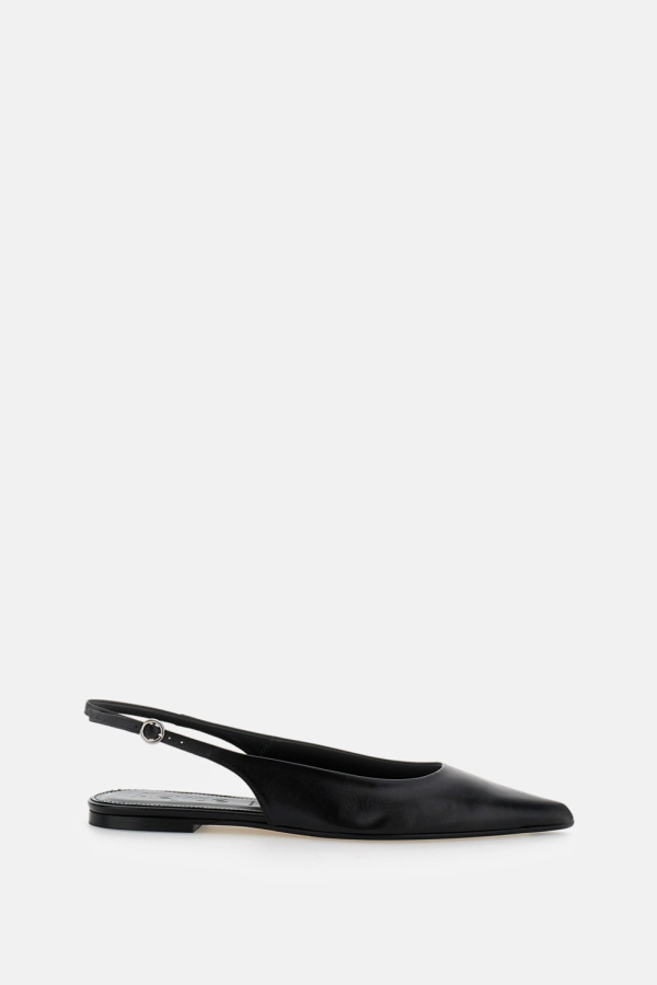aeydē Annora Nappa Slingback Flat Shoes - Black