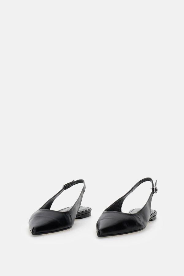 aeydē Annora Nappa Slingback Flat Shoes - Black
