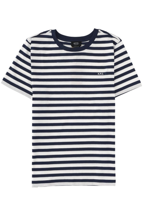 A.P.C. Striped T-Shirt - Blue