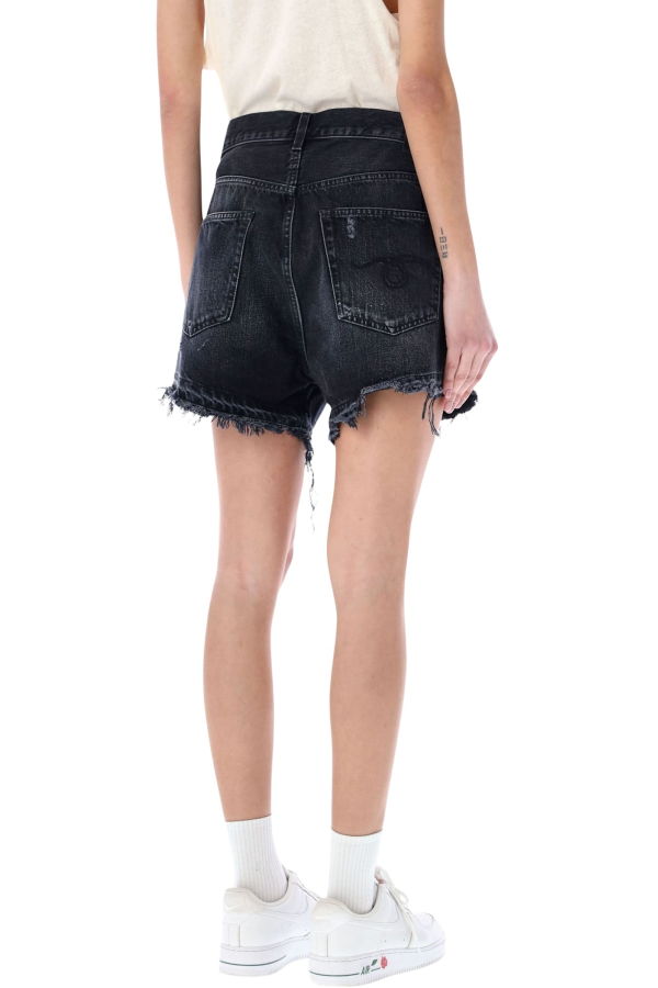 R13 Crossover Denim Shorts - Jake Black