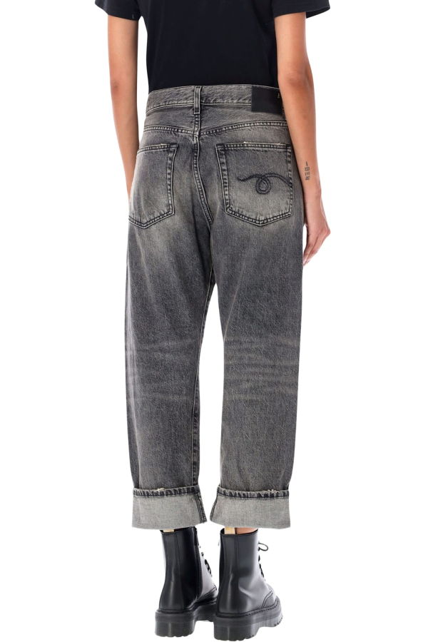 R13 Crossover Waist Denim Jeans - Leyton Black