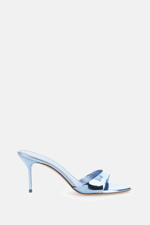 Paris Texas Lidia Mule 70 Heels - Clear Blue