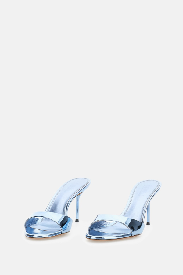 Paris Texas Lidia Mule 70 Heels - Clear Blue