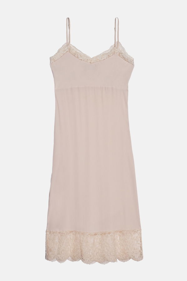 Simone Rocha Lace Trim Slip Dress - Pink