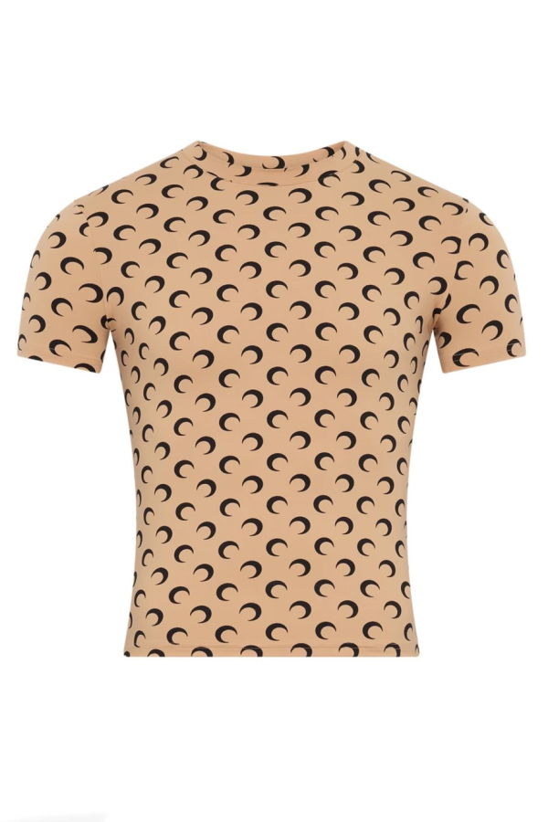 MARINE SERRE T-Shirt Moon Top - Nude