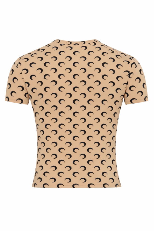 MARINE SERRE T-Shirt Moon Top - Nude