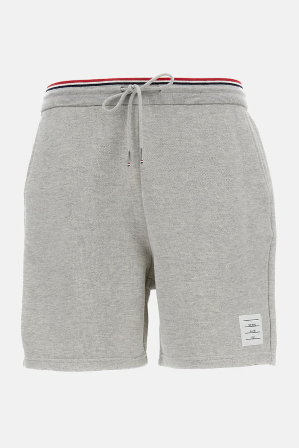 thom browne 4-Bar Cotton Sweat Shorts - Gray