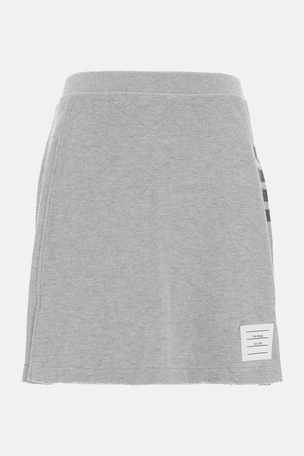 thom browne Pleated Milano Stitch Skirt - Gray
