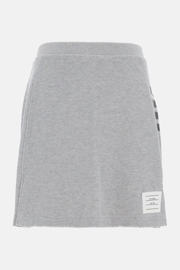 thom browne Pleated Milano Stitch Skirt - Gray