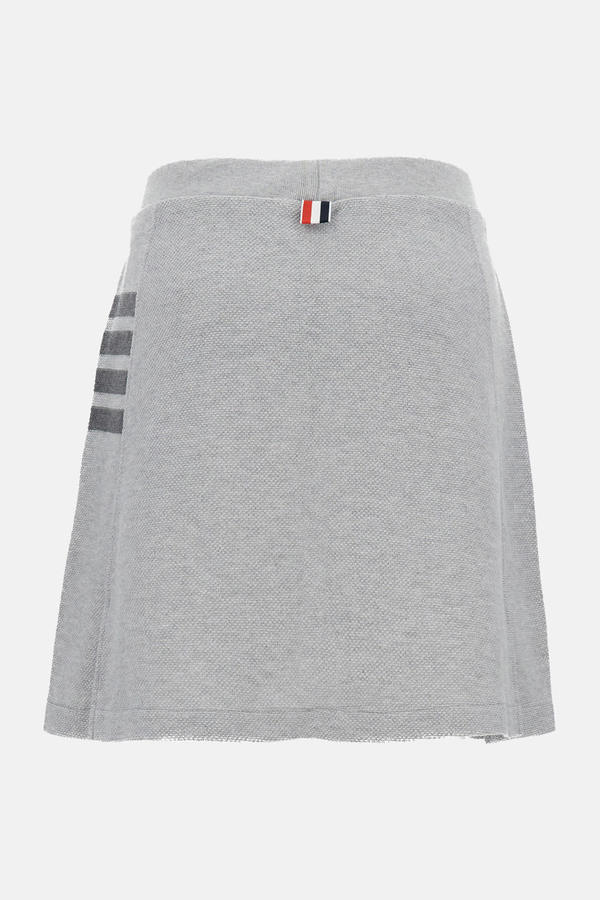thom browne Pleated Milano Stitch Skirt - Gray
