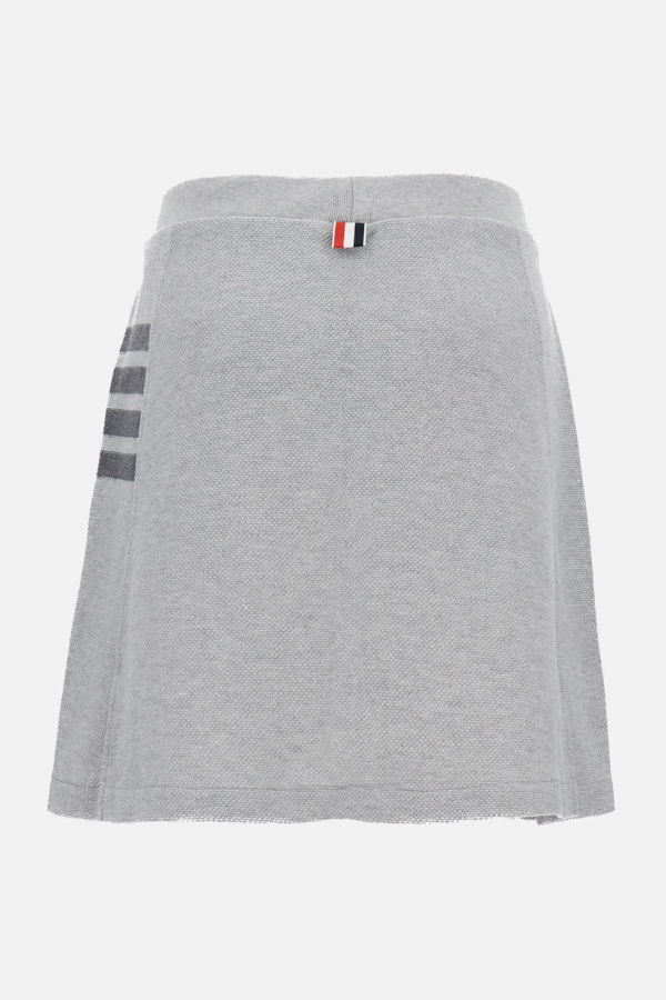 thom browne Pleated Milano Stitch Skirt - Gray