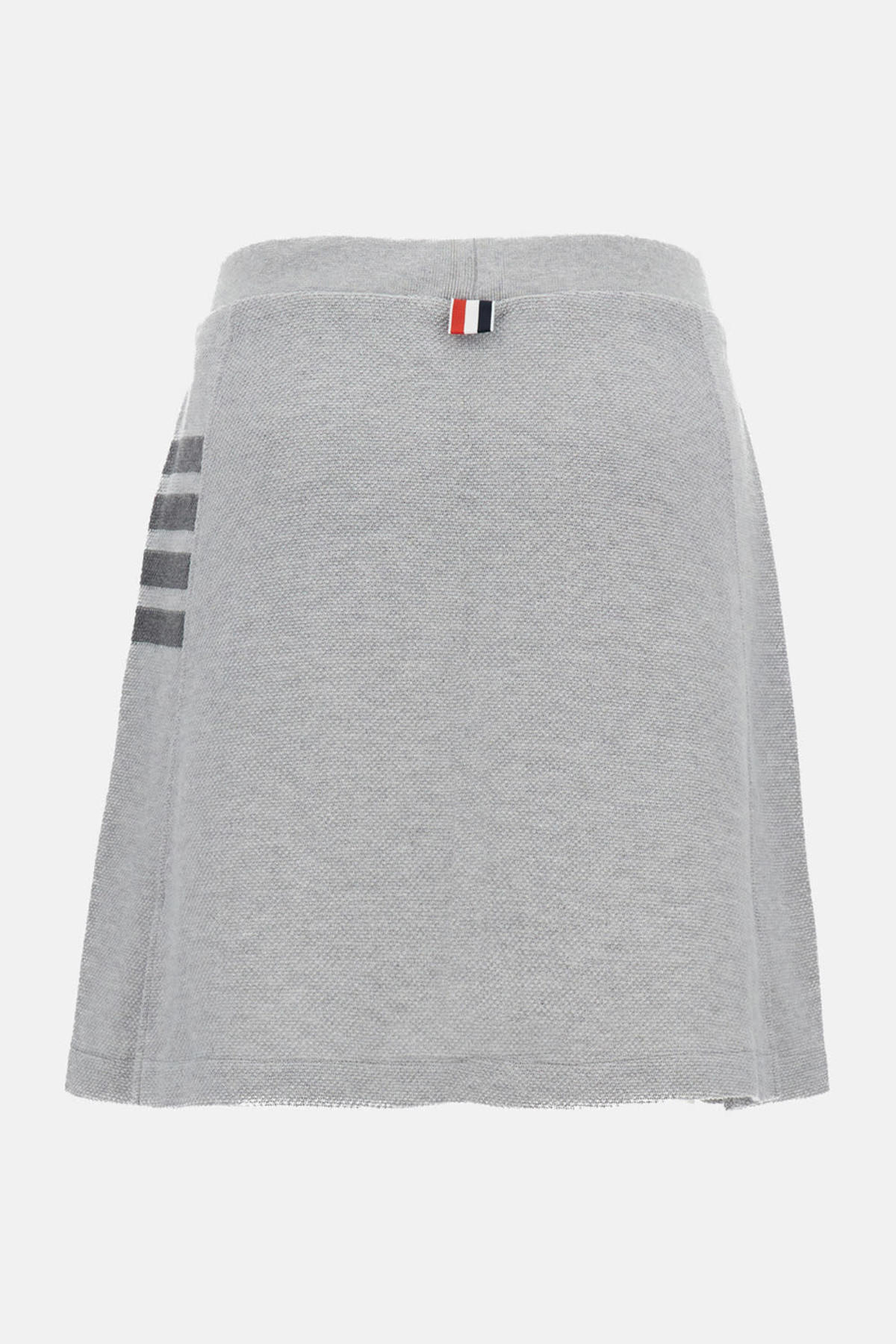 thom browne Pleated Milano Stitch Skirt - Gray - Image 2 of 3