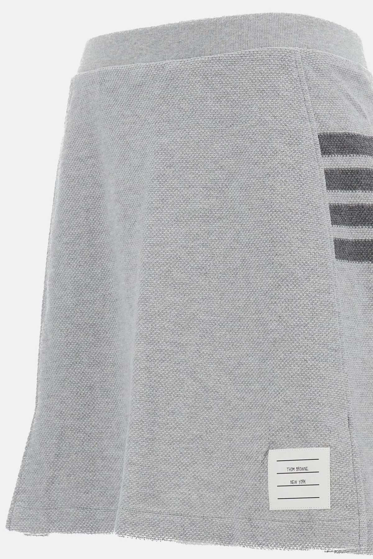 thom browne Pleated Milano Stitch Skirt - Gray - Image 3 of 3