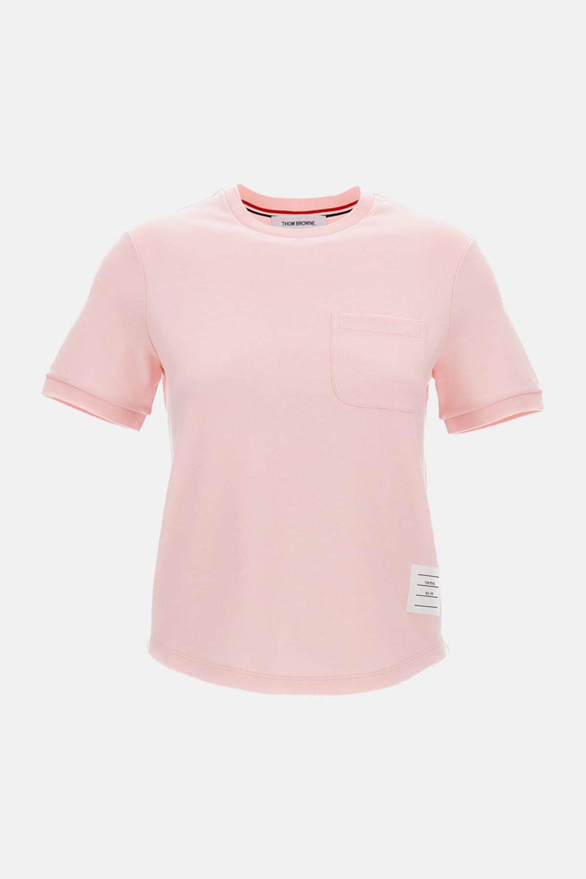 thom browne Cotton Milano Pocket Tee - Pink - Image 1 of 3