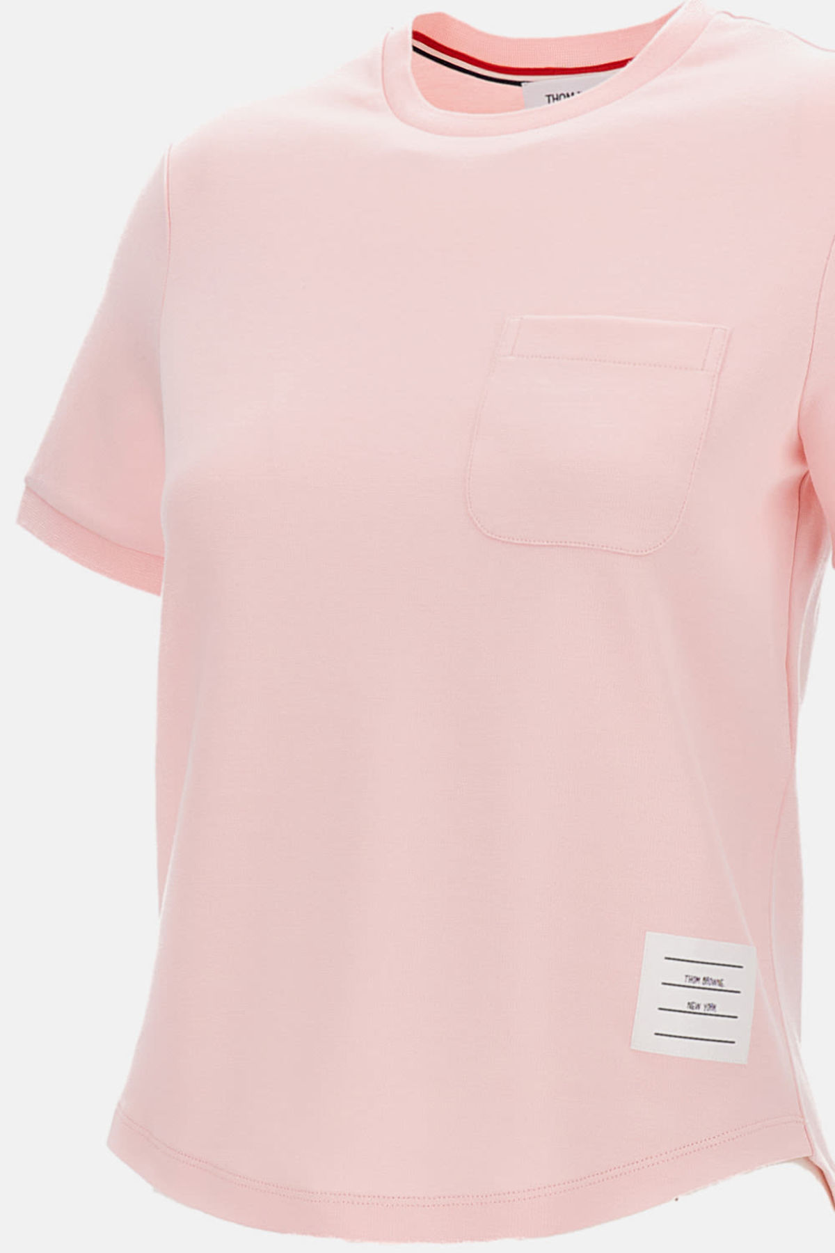 thom browne Cotton Milano Pocket Tee - Pink - Image 3 of 3