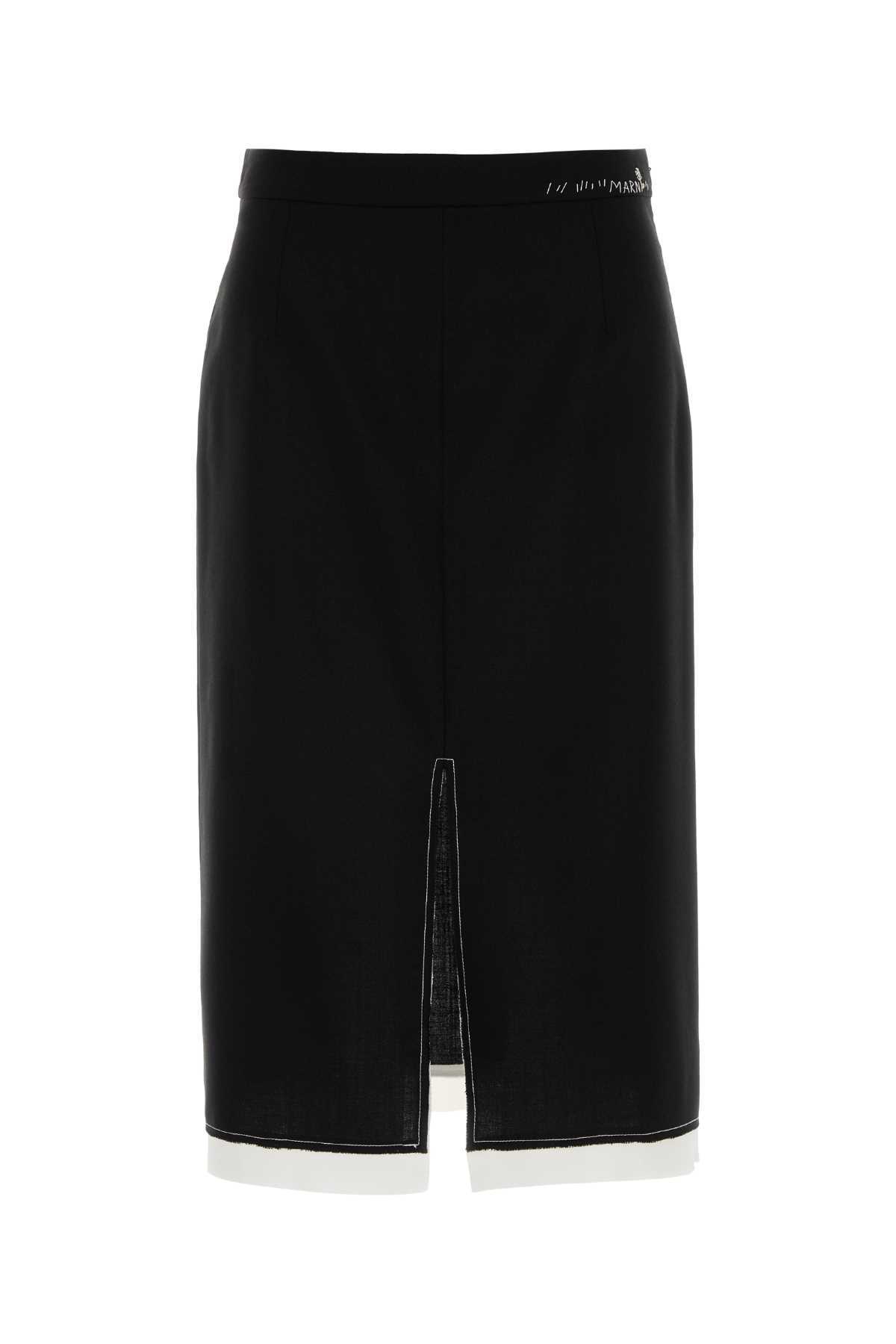 Marni Wool Skirt - Black - Image 1 of 2