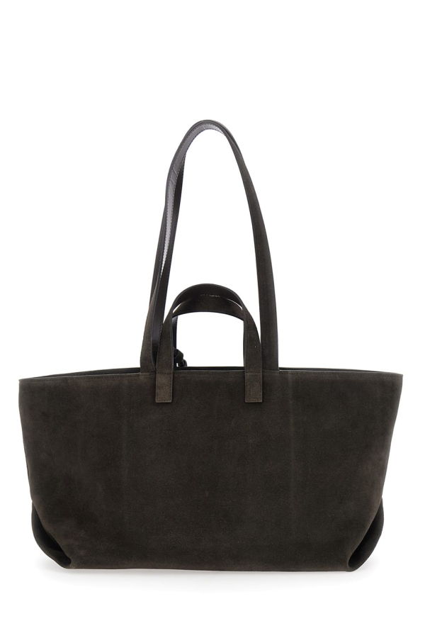 A.P.C. Le Drummer Shopper With Four Handles And Logo Lettering In Suede Tote - Brown