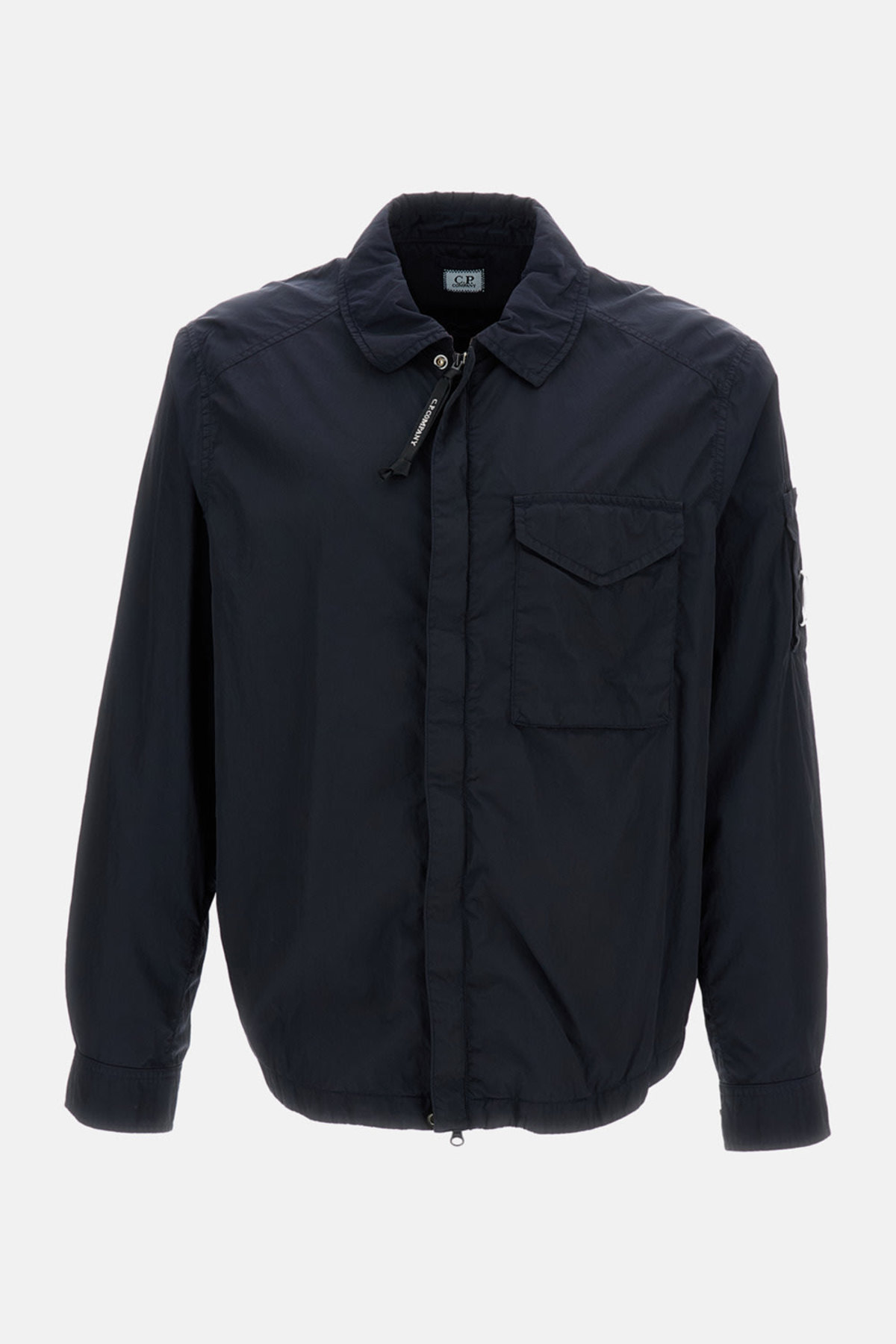 C.P. Company Chrome-R Zipped Lens Overshirt - Blue - Image 1 of 3
