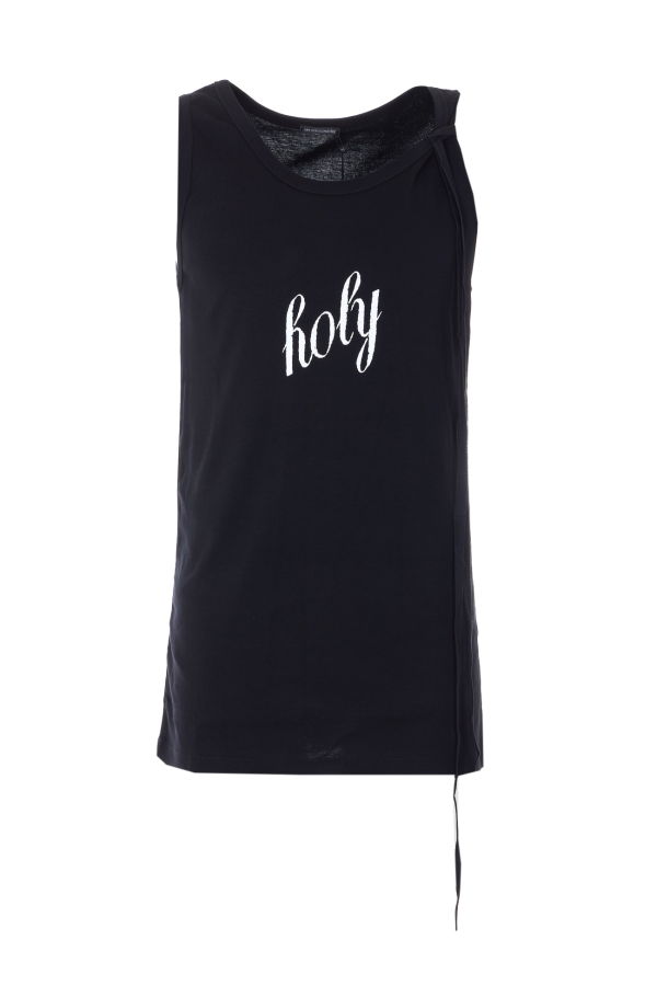 Ann Demeulemeester Seva Standard Printed Tank Top - Black