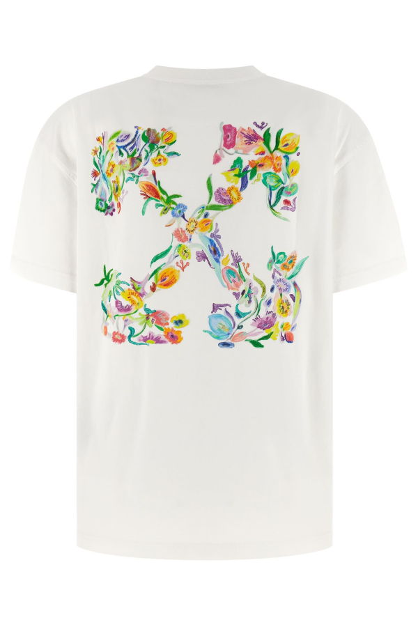 Off-White Arrow Glowing Flower Tee - White