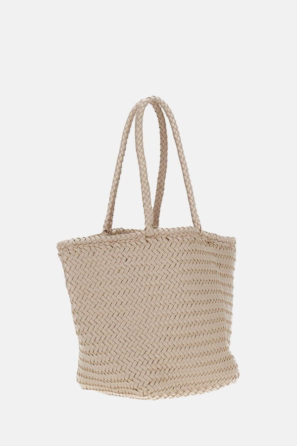 Dragon Diffusion Grace Basket Small Bag Tote - White