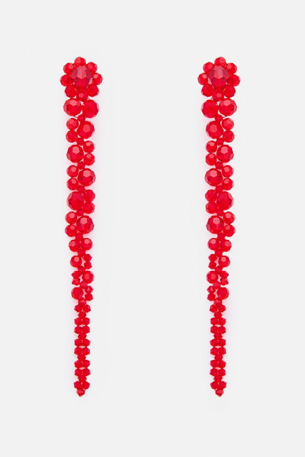 Simone Rocha Drip Earrings - Red
