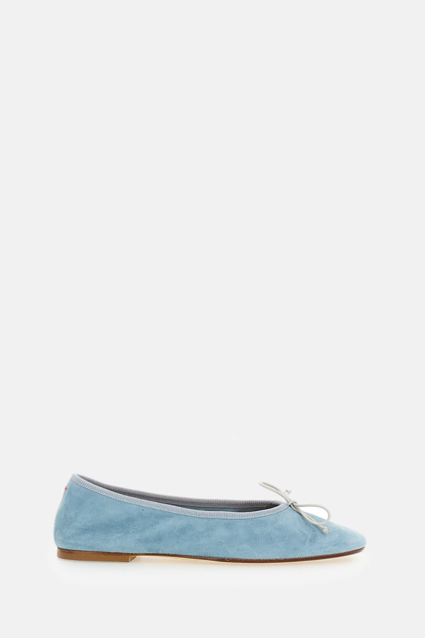 aeydē Tiby Kid Suede Leather Flat Shoes - Clear Blue